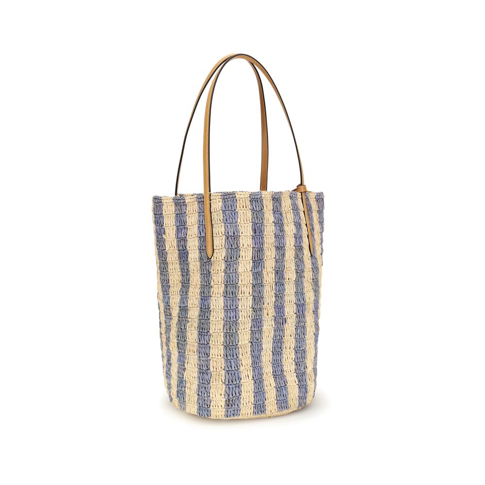 Valentino Garavani Blue Raffia Bucket Bag