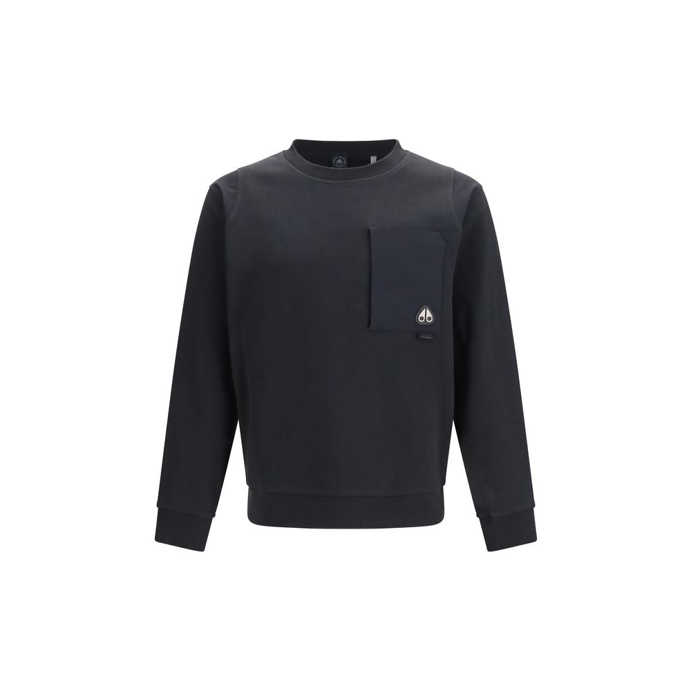 Moose Knuckles Dalon Crewneck Black Cotton Sweatshirt
