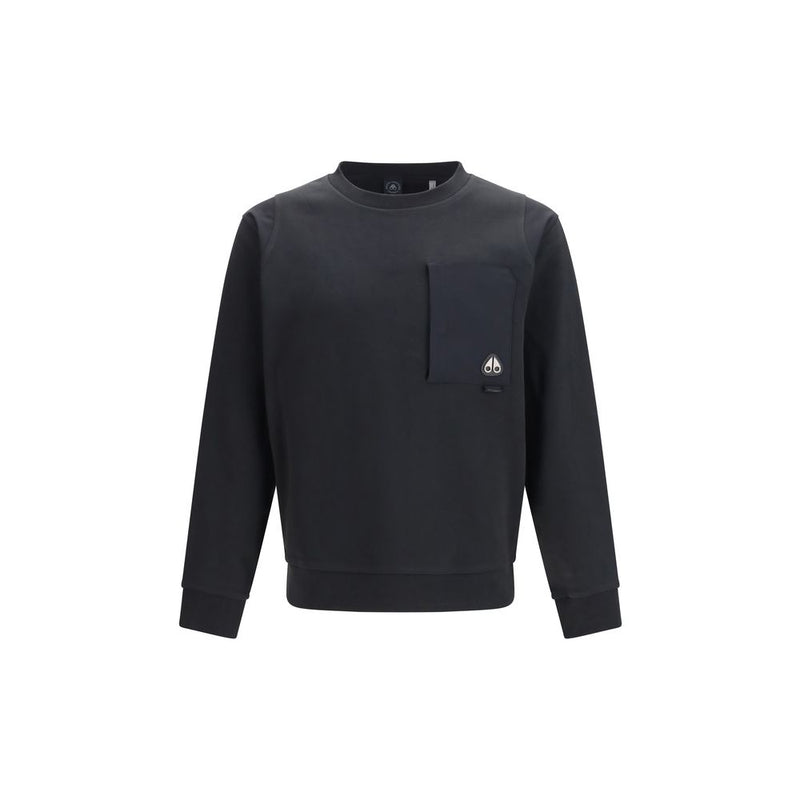 Moose Knuckles Dalon Crewneck Black Cotton Sweatshirt