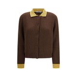 Prada Brown Cashmere Cardigan - Timeless Elegance
