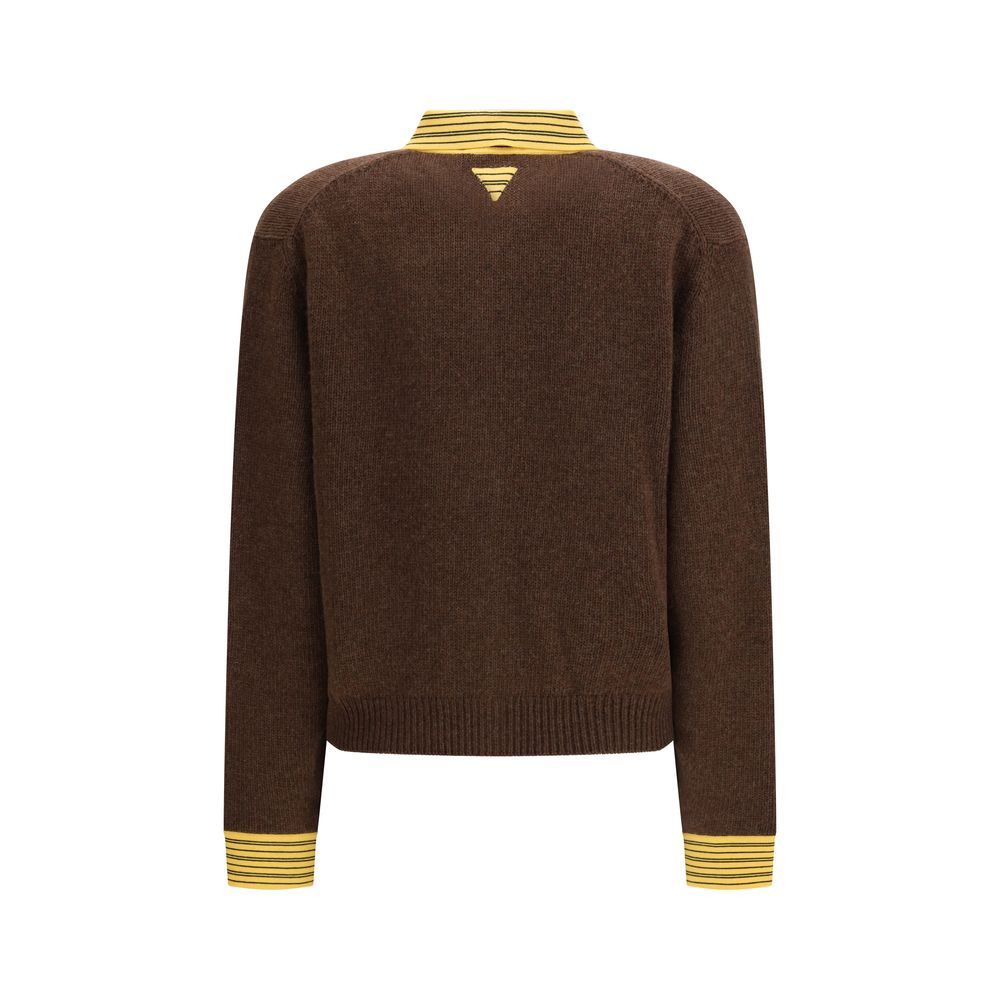 Prada Brown Cashmere Cardigan - Timeless Elegance