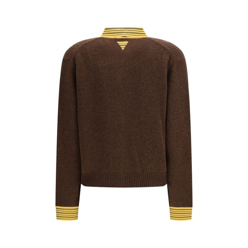 Prada Brown Cashmere Cardigan - Timeless Elegance