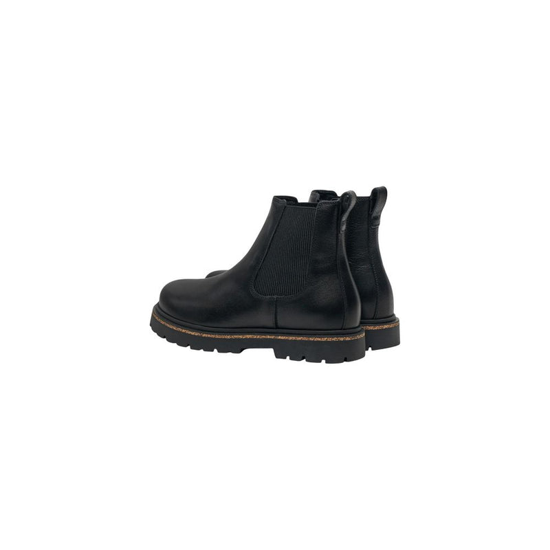 Birkenstock Highwood Black Leather Ankle Boots for Women