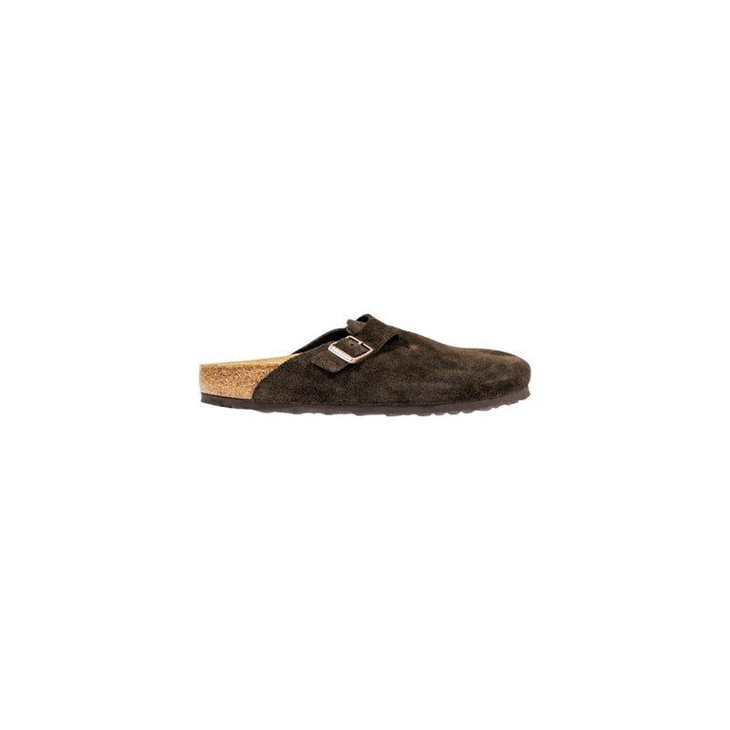 Birkenstock Boston Brown Suede Leather Slippers for Men