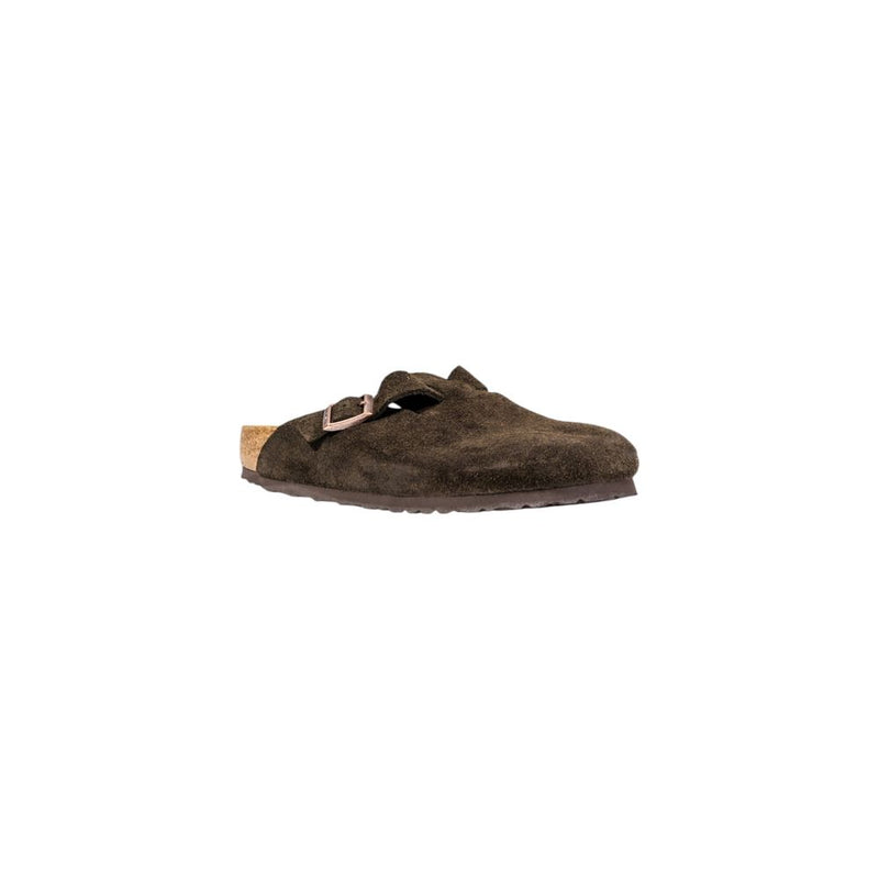 Birkenstock Boston Brown Suede Leather Slippers for Men