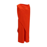 Balenciaga Multicolor Silk Draped Maxi Dress