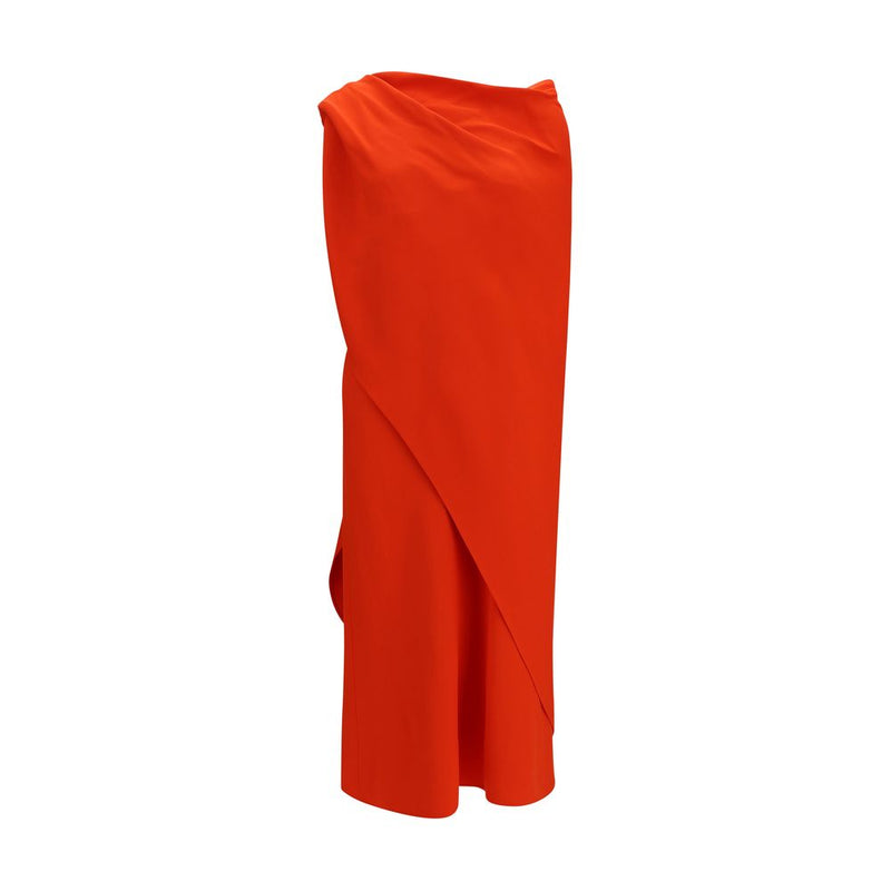 Balenciaga Multicolor Silk Draped Maxi Dress