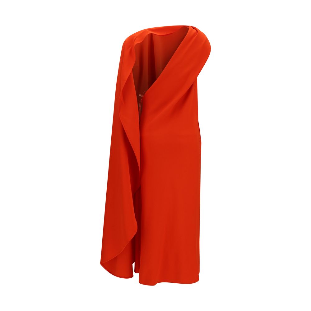 Balenciaga Multicolor Silk Draped Maxi Dress