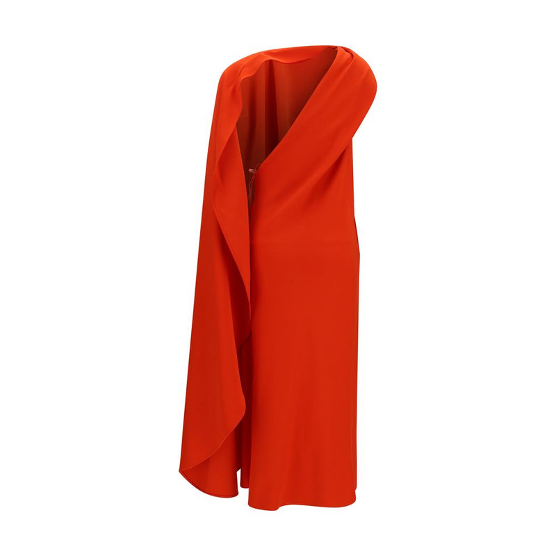 Balenciaga Multicolor Silk Draped Maxi Dress