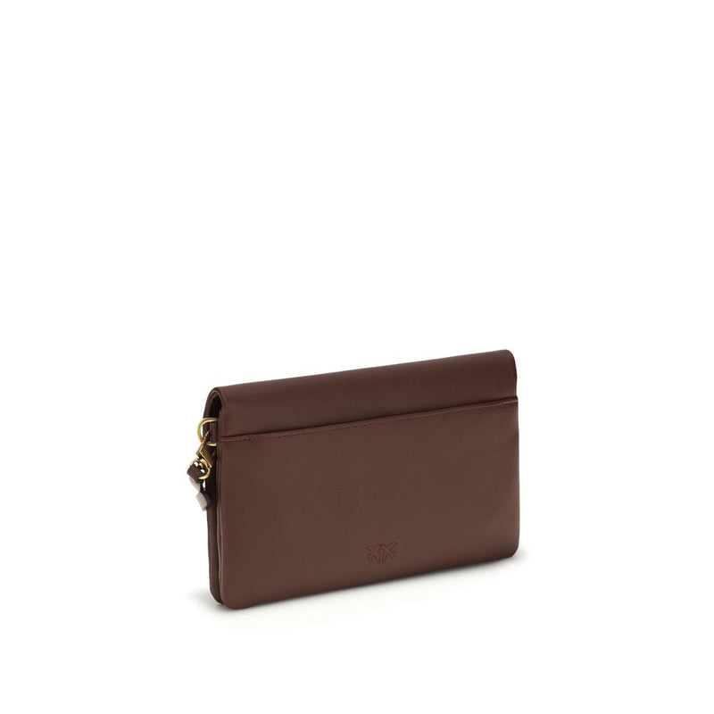 PINKO Purple Calf Leather Bos Taurus Shoulder Bag