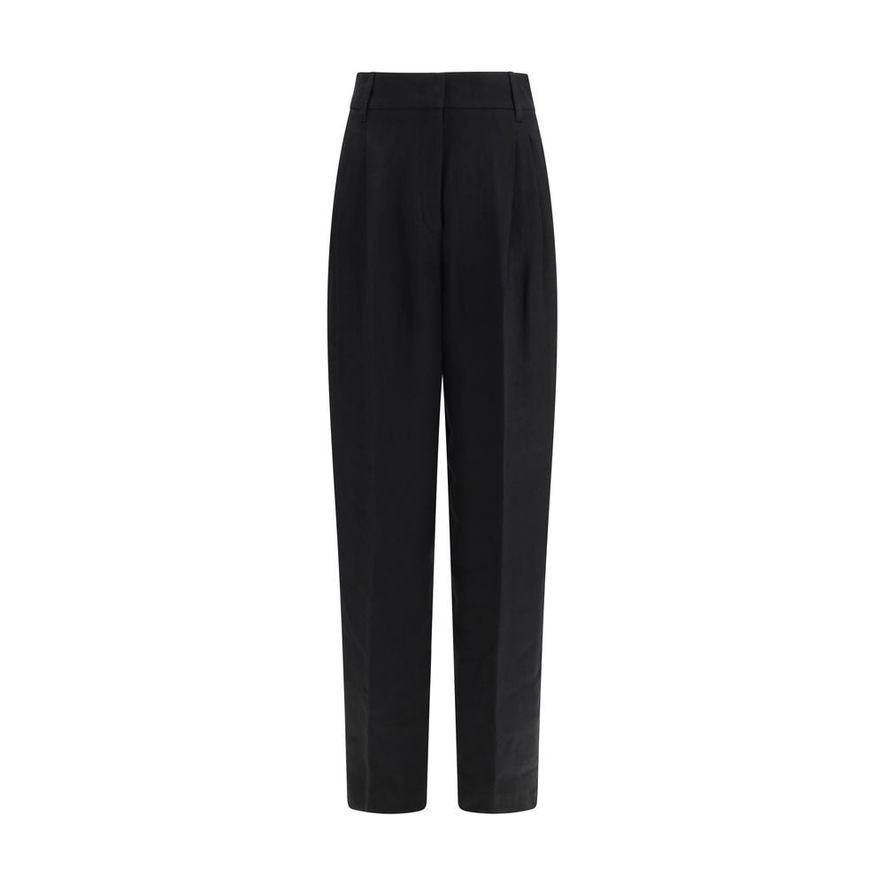 Max Mara Mstsumero Black Linen Pants for Women