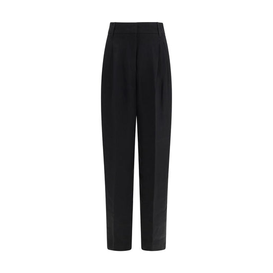 Max Mara Mstsumero Black Linen Pants for Women