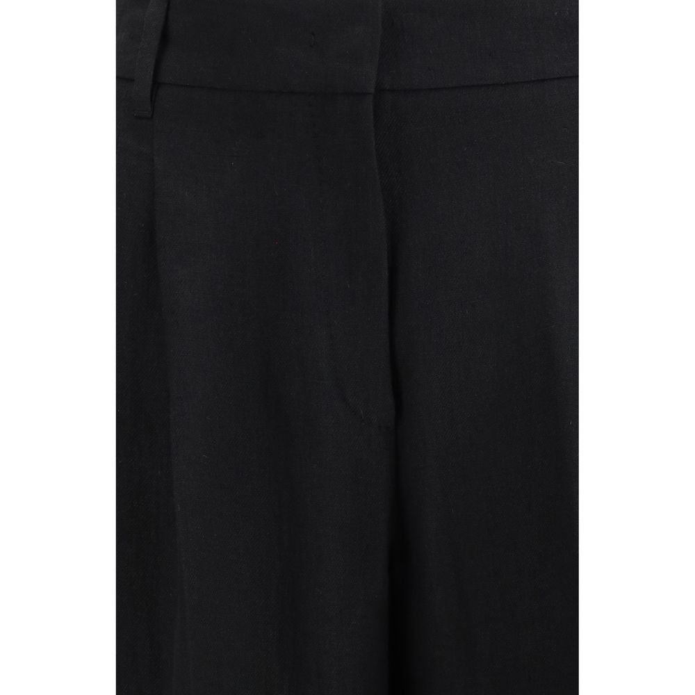 Max Mara Mstsumero Black Linen Pants for Women