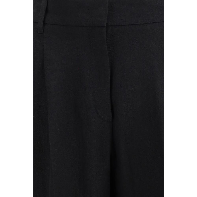 Max Mara Mstsumero Black Linen Pants for Women
