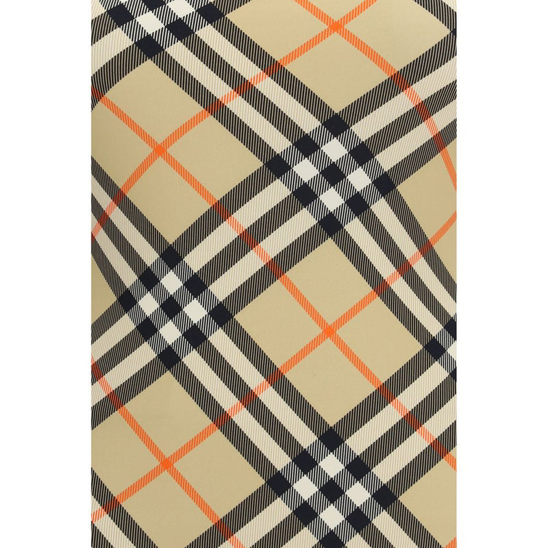 Burberry Check Beige Polyamide One-Piece Swimsuit