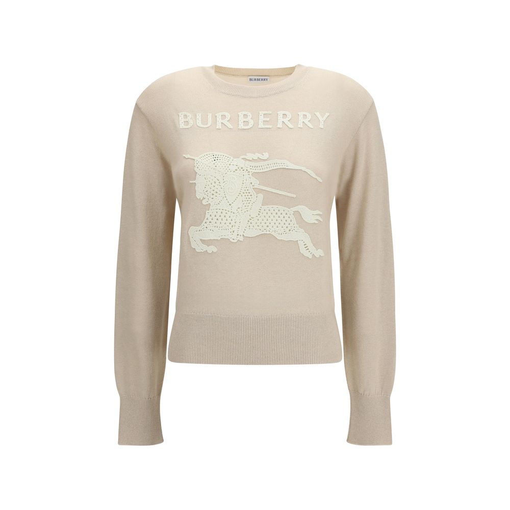 Sweatshirt Burberry Ekd Beige en Polyester pour Femme