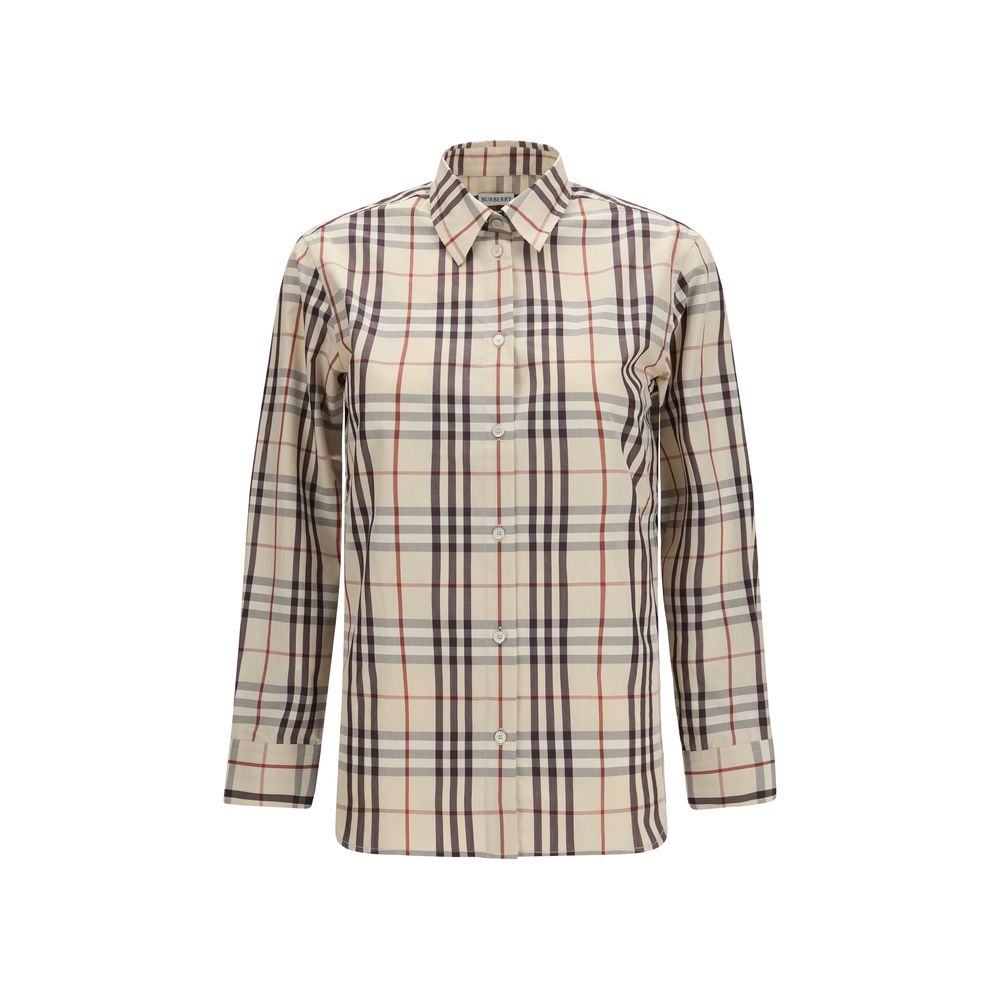 Burberry Beige Cotton Check Shirt for Women