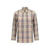 Burberry Beige Cotton Check Shirt for Women