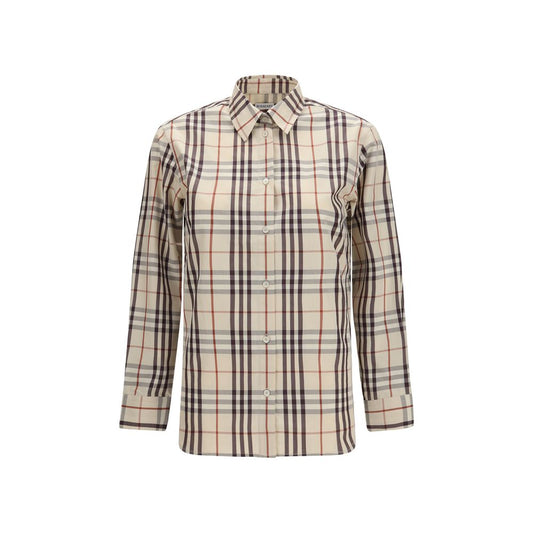 Burberry Beige Cotton Check Shirt for Women