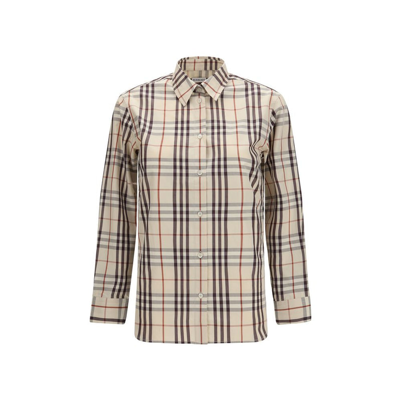 Burberry Beige Cotton Check Shirt for Women