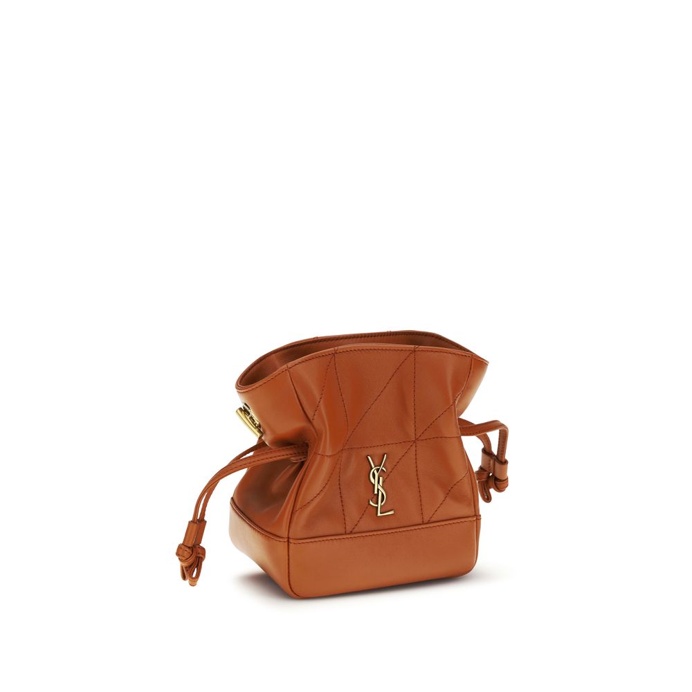 Saint Laurent Jamie Mini Orange Lambskin Clutch Bag