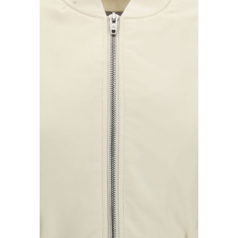 Balenciaga Beige Polyester Cropped Bomber Jacket