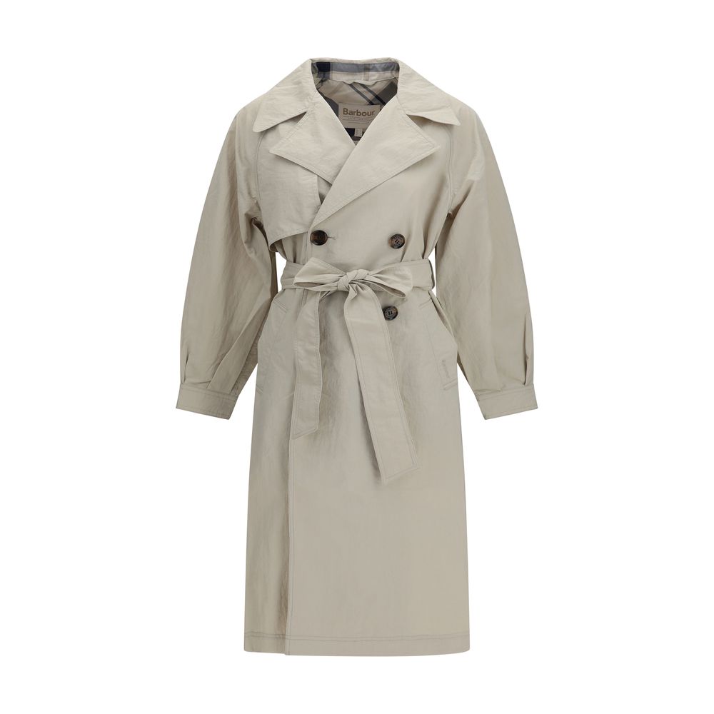 Barbour Layla Beige Polyamide Trench Coat for Women