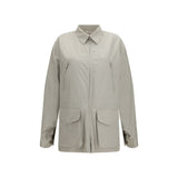 RIER Gray Cotton Zipped Pockets Jacket for Women
