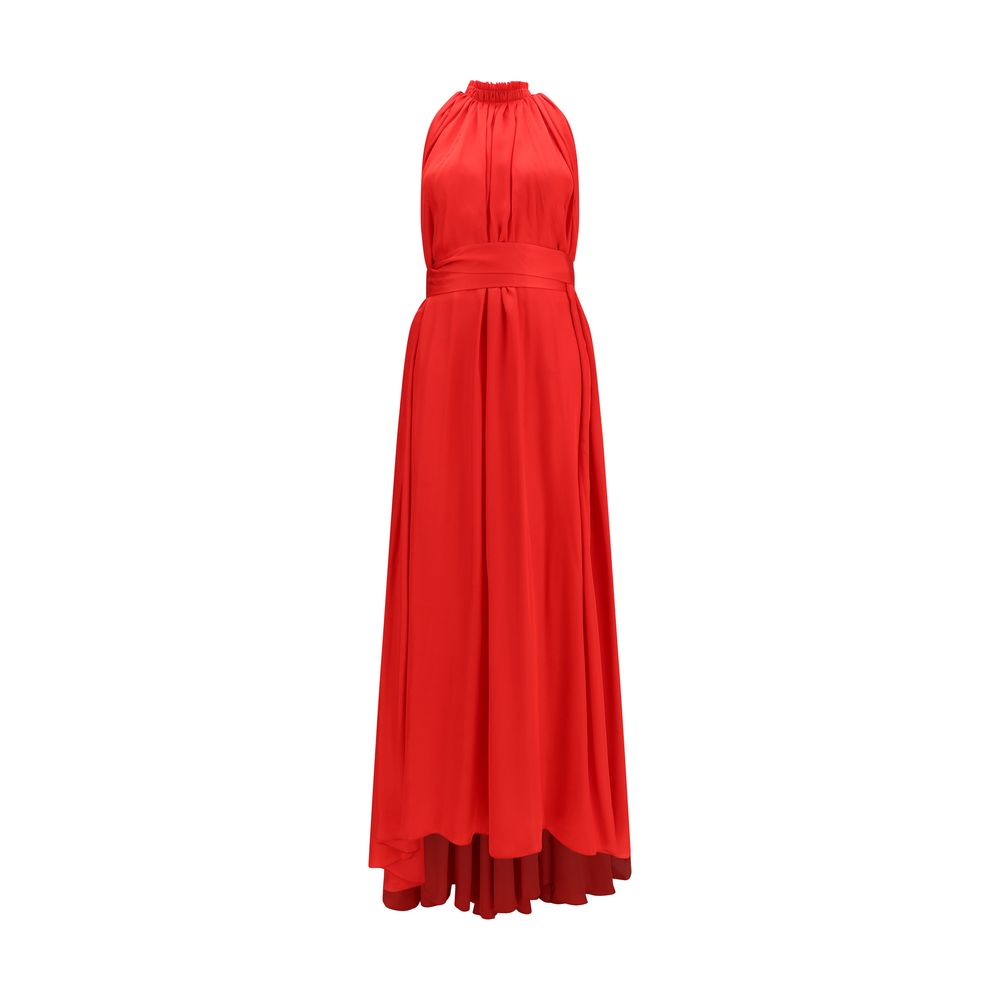 SA SU PHI Multicolor Long Dress with Belted Pleats