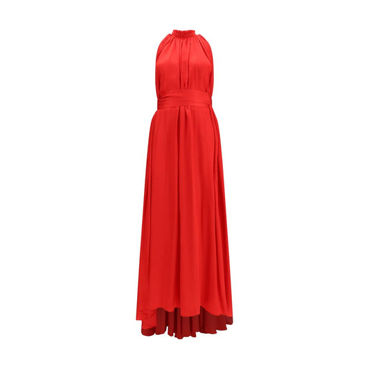 SA SU PHI Multicolor Long Dress with Belted Pleats