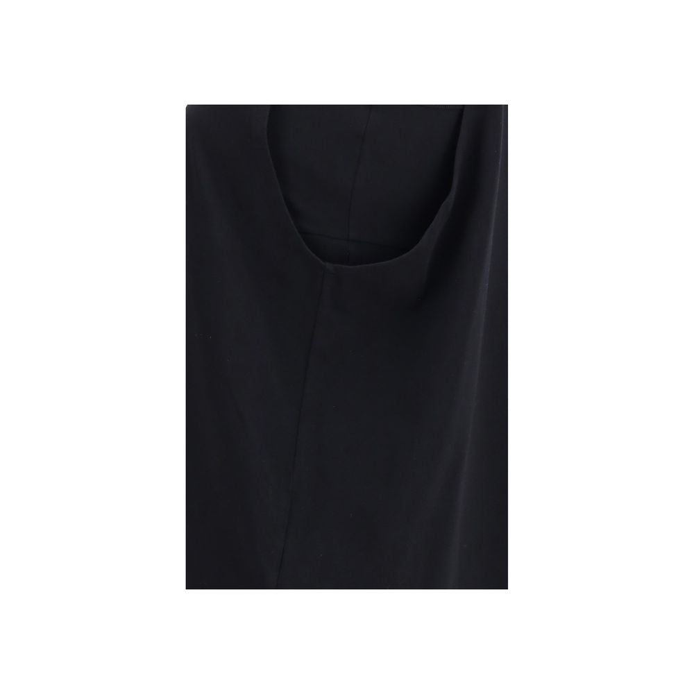 Darkpark Milla Black Cotton Sleeveless T-Shirt for Women