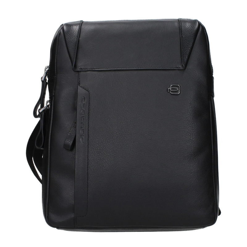 Piquadro Black Leather Crossbody Bag - Stylish & Functional