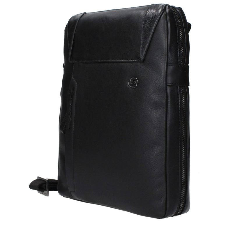 Piquadro Black Leather Crossbody Bag - Stylish & Functional
