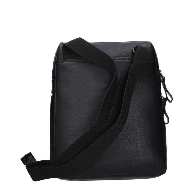 Piquadro Black Leather Crossbody Bag - Stylish & Functional