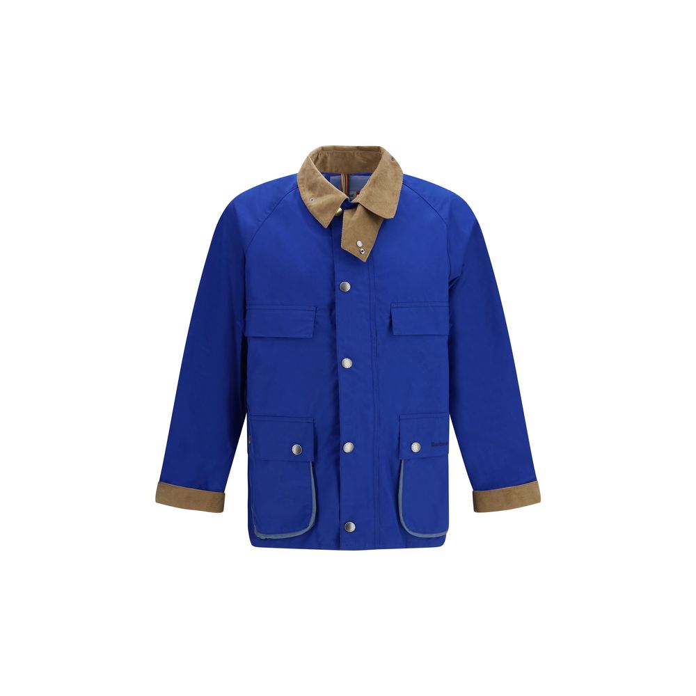Barbour blauwe katoenen lange jas
