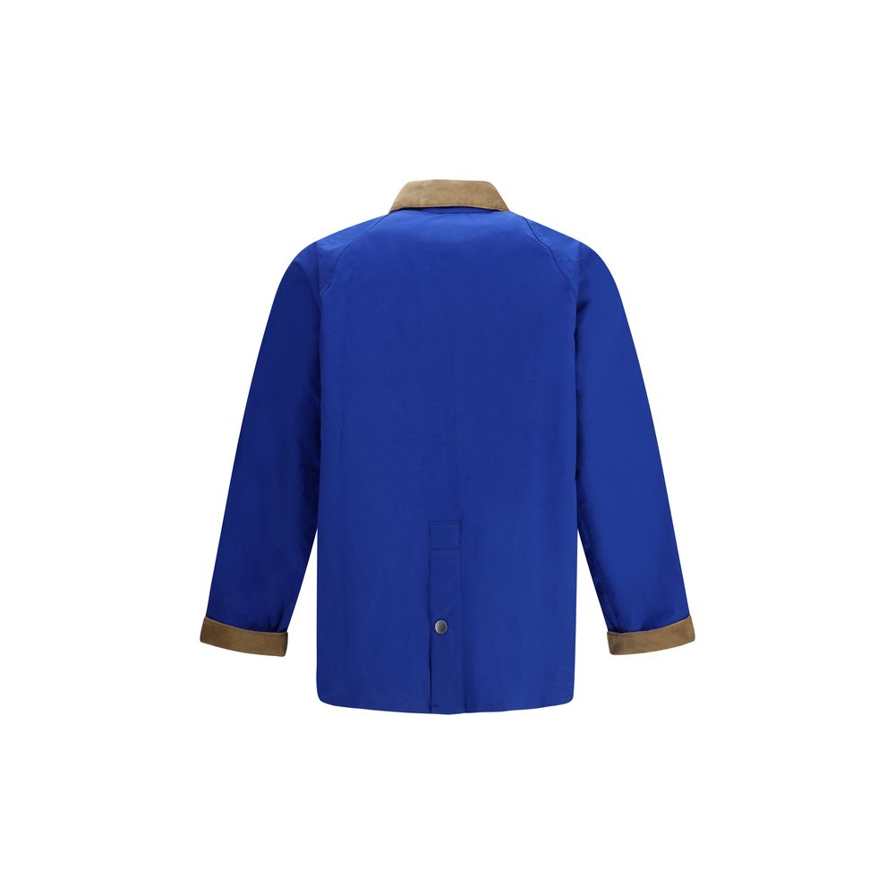 Barbour blauwe katoenen lange jas