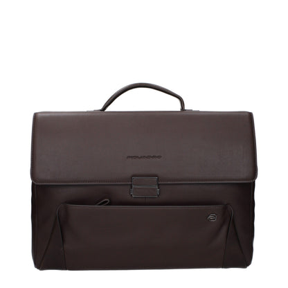 Piquadro Bruine Leren Business- en Laptoptas