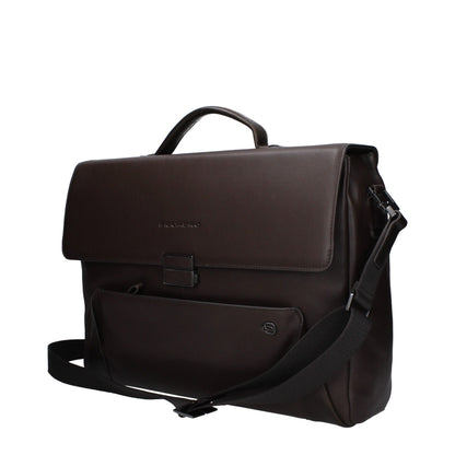 Piquadro Bruine Leren Business- en Laptoptas