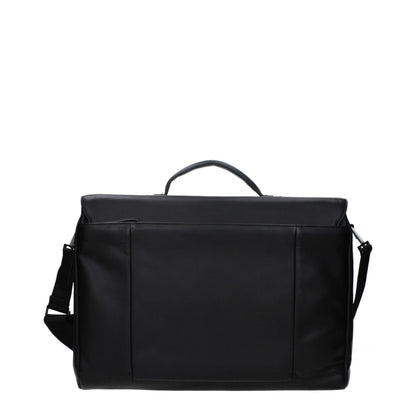 Piquadro Zwarte Leren Business- en Laptoptas
