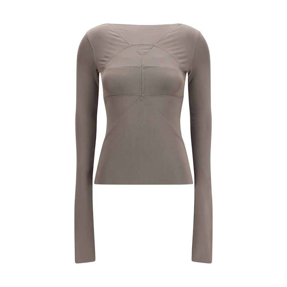 Rick Owens Temple Gray Viscose Shirt for Women