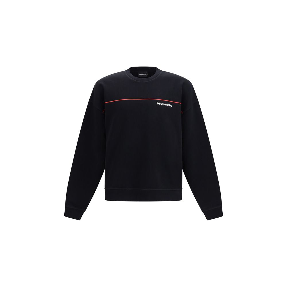 Dsquared² Black Cotton Sweatshirt - Casual Style with Logo