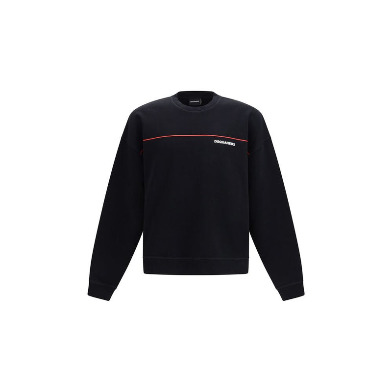 Dsquared² Black Cotton Sweatshirt - Bold Casual Style