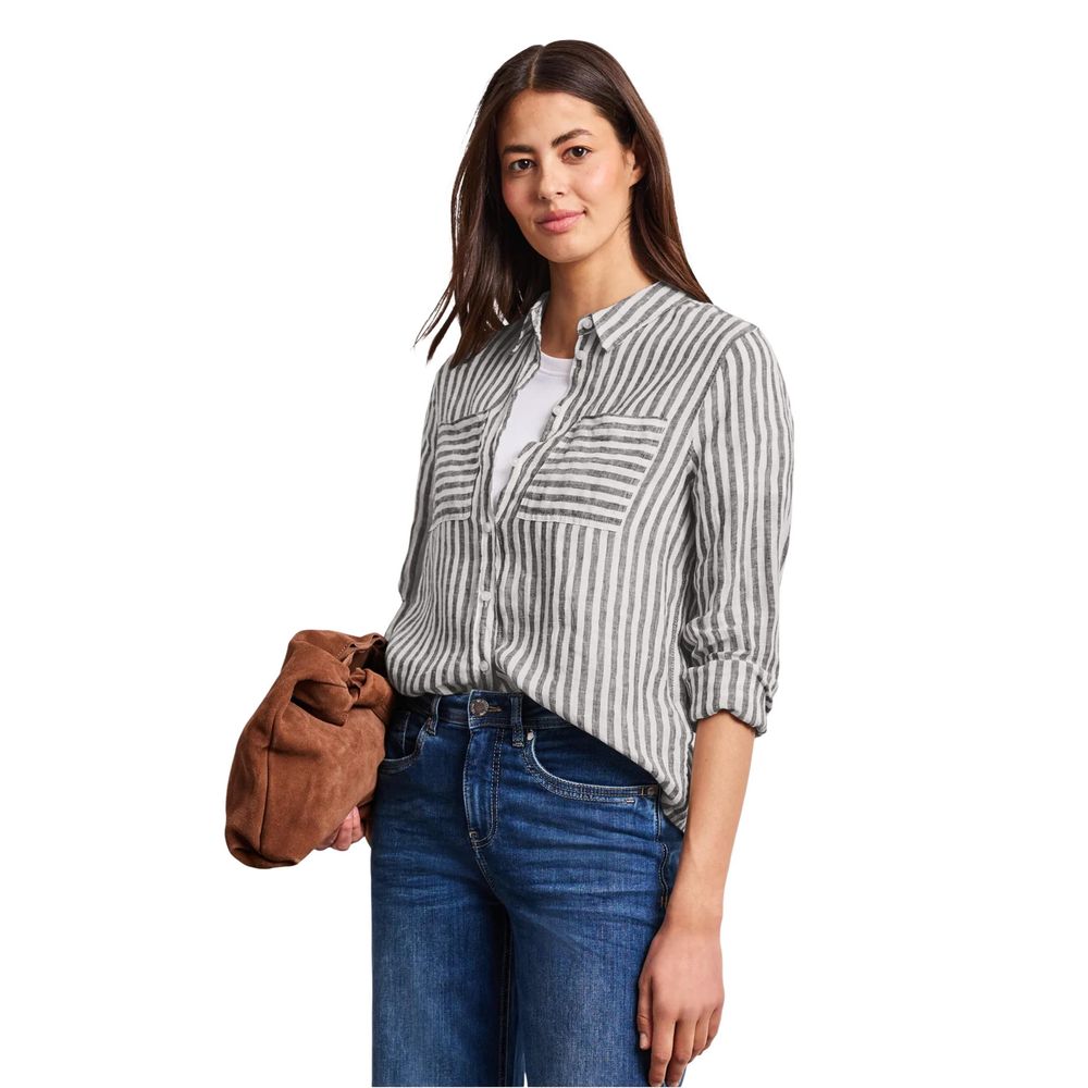 Street One SOL_LTD QR Brown Linen Blouse for Women