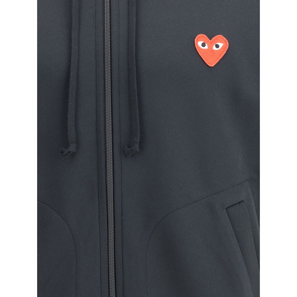 Sweat-shirt noir en polyester Comme Des Garçons Play