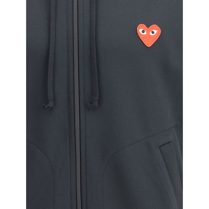 Sweat-shirt noir en polyester Comme Des Garçons Play