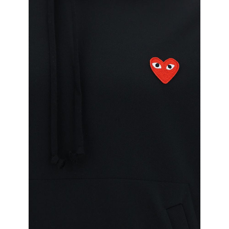Sweat-shirt noir en polyester Comme Des Garçons Play