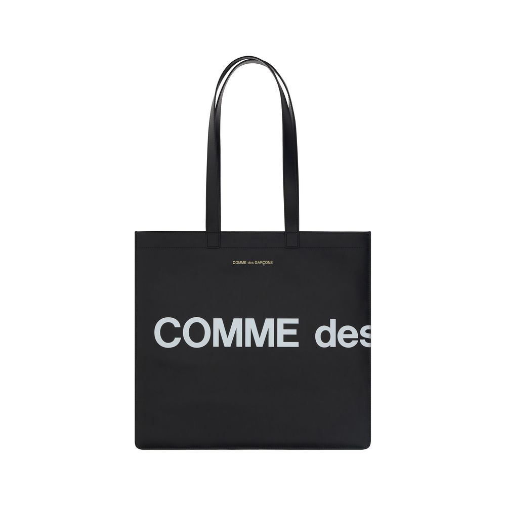 Sac porté épaule Comme Des Garçons en cuir de veau noir Bos Taurus