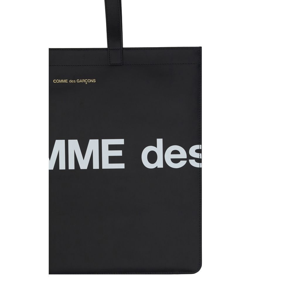 Sac porté épaule Comme Des Garçons en cuir de veau noir Bos Taurus