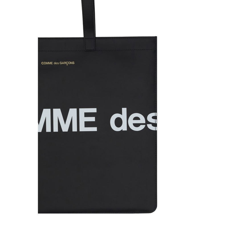 Sac porté épaule Comme Des Garçons en cuir de veau noir Bos Taurus