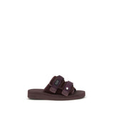 Forte_Forte Purple Polyester Strap-On Sandals for Women